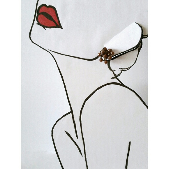 Vintage 1940s faux pearl dangle cluster earrings - Picture 2 of 5